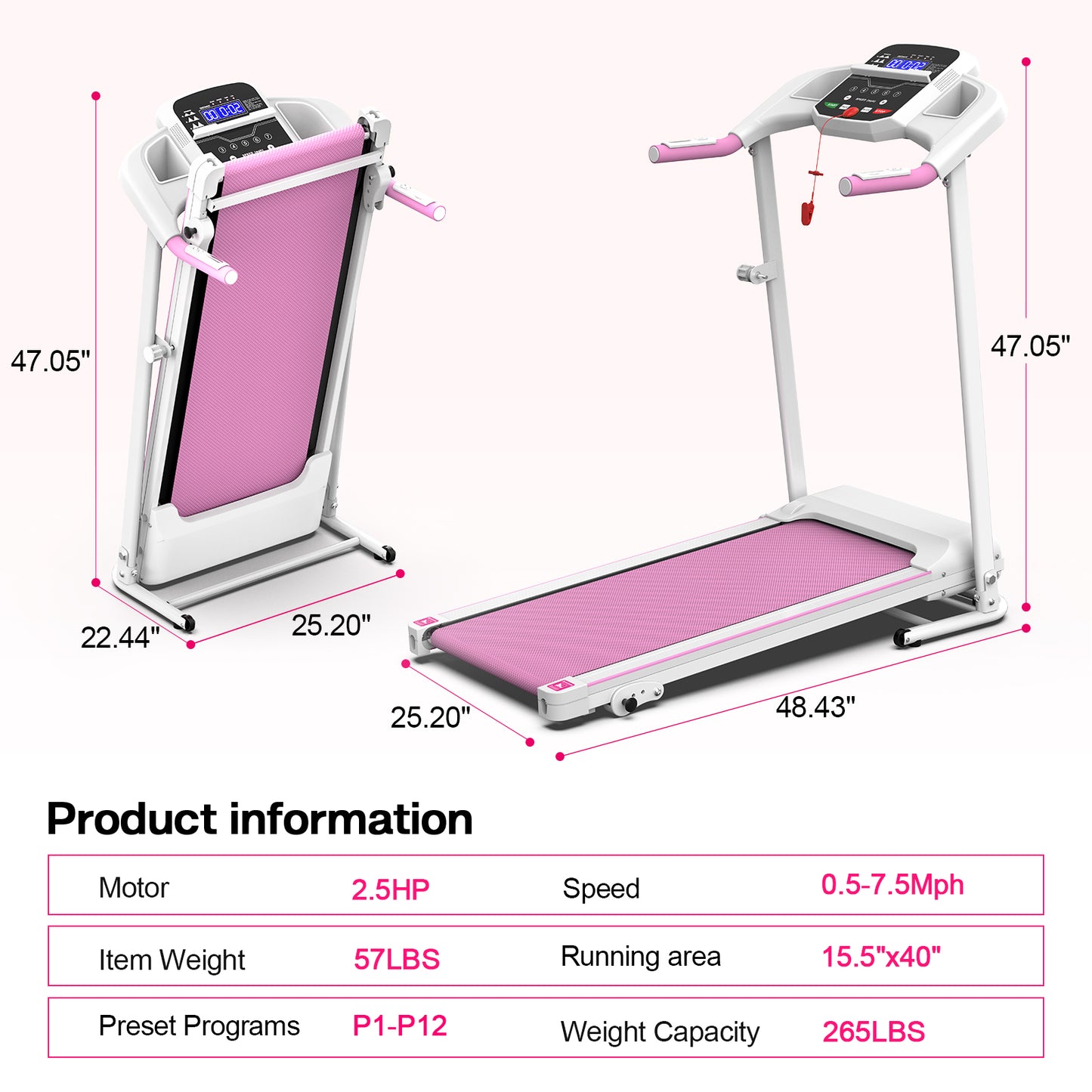 2.5HP Treadmill Machine